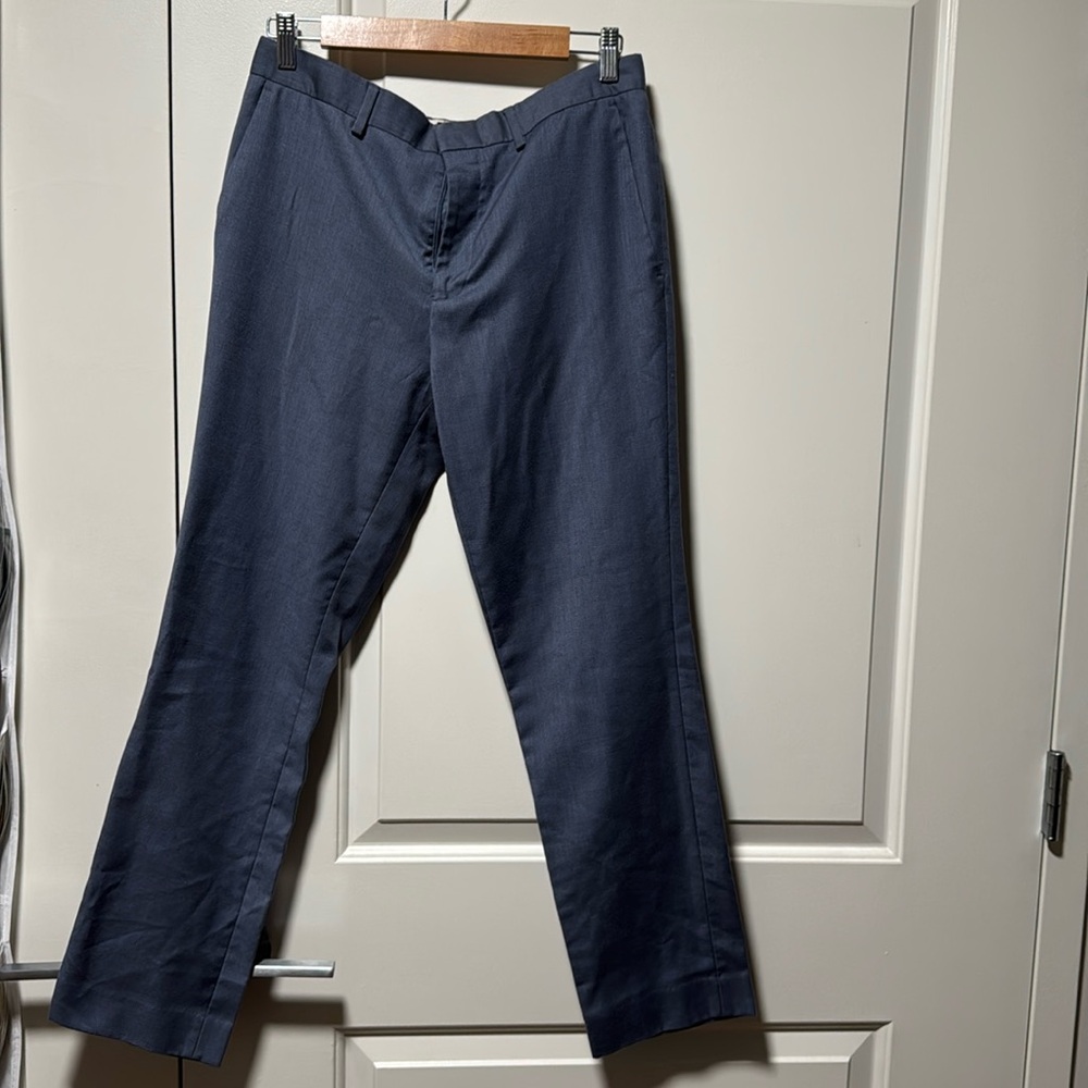 Topman steel blue flat front dress pants size 32S (32x30)